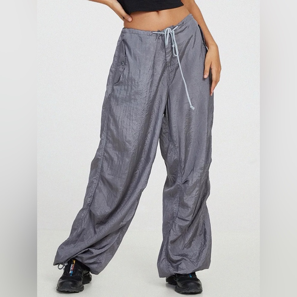 motel rock chute trousers mircofiber gray